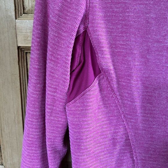 Lululemon 6 /‎ 8 Long Sleeve Shirt Pink Ruffles Athletic Crewneck Tee - Picture 4 of 10